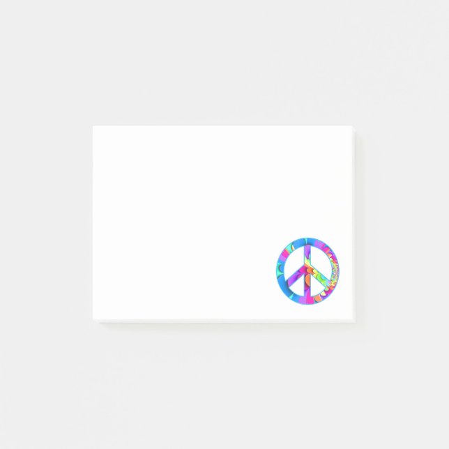 Peace Sign Fractal Post-it Notes (Front)