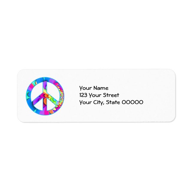 Peace Sign Fractal Summer Palette Label (Front)