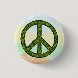 peace sign green button