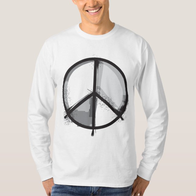 Peace Sign - Grunge Alternative Punk T-Shirt (Front)