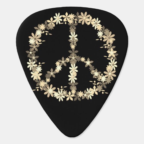 Peace sign guitar pick