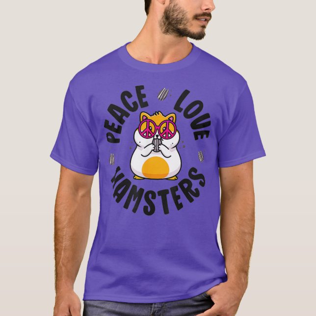 Peace Sign Hamster Shirt Kids Boy Girl Peace (Front)