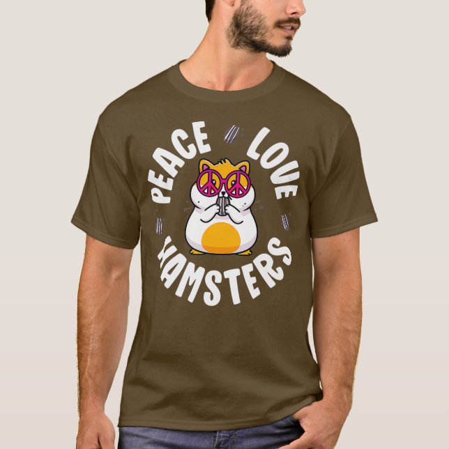 Peace Sign Hamster Shirt Kids Boy Girl Peace (Front)