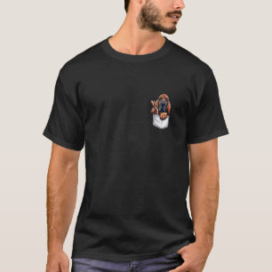 Peace Sign Hand Dog in Pocket Funny Mens Womens Bl T-Shirt