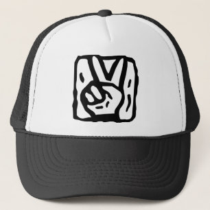 Peace Sign Hands Trucker Hat