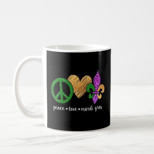 Peace Sign Heart Fleur De Lys Hippie Peace Love Ma Coffee Mug