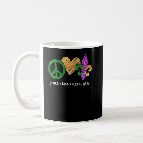 Peace Sign Heart Fleur De Lys Hippie Peace Love Ma Coffee Mug