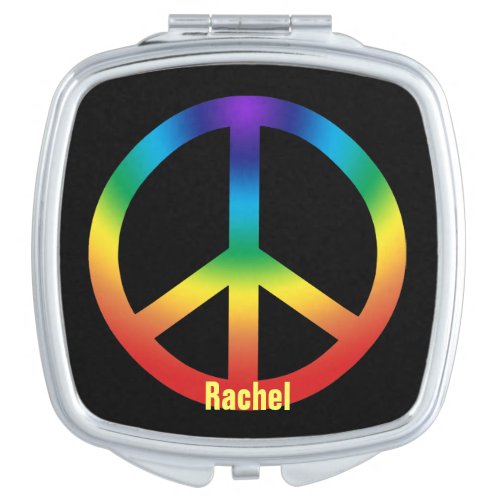 Peace Sign in Rainbow colors Compact Mirror
