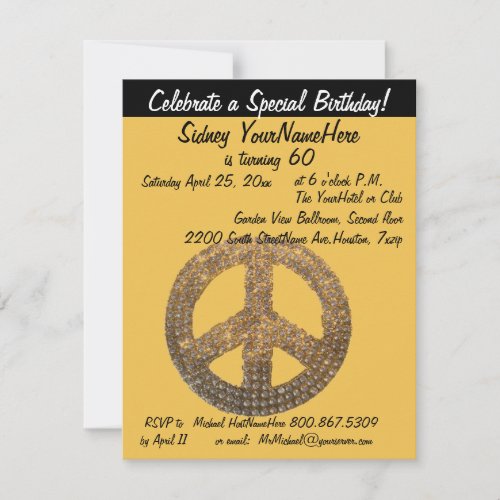 Peace Sign Invitation