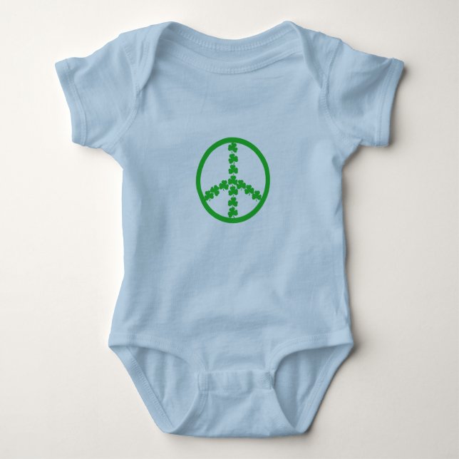 Peace sign Irish baby Baby Bodysuit (Front)