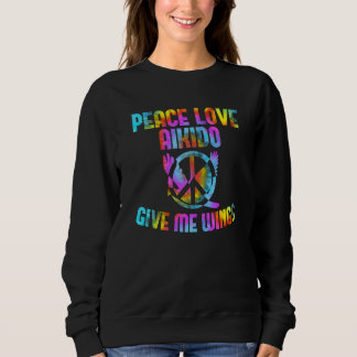 Peace Sign Japan Martial Peace Love Aikido Sweatshirt