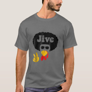 Peace Sign Jive Turkey Face Funny Thanksgiving Shi T-Shirt