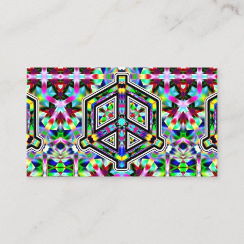 Peace Sign Kaleidoscope Business Card
