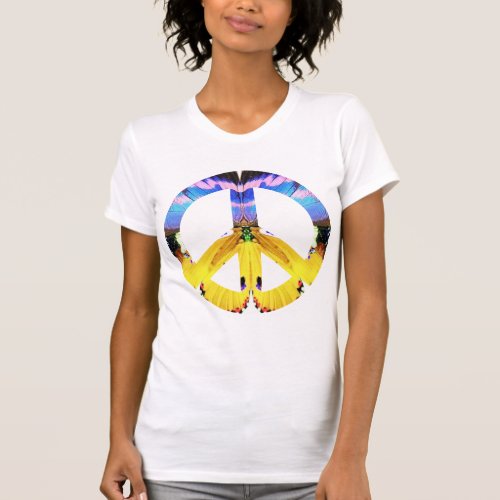 Peace Sign Kaleidoscope T_shirt Nature Psychedelic