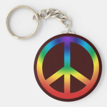 Peace Sign Keychain The colors of the Chakra