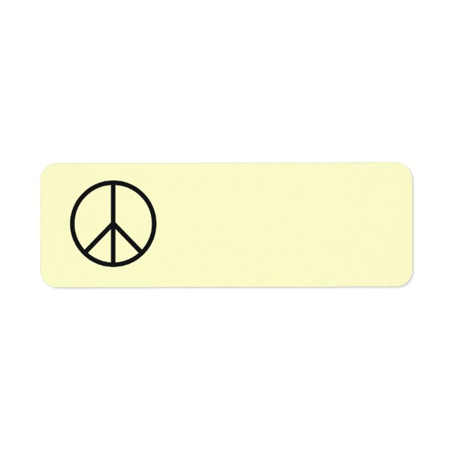 Peace Sign Label- Customize Background Color Label (Front)