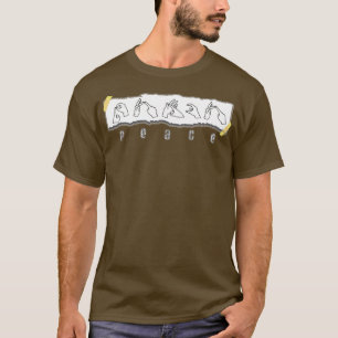 Peace Sign Language AUSLAN and BSL awareness T-Shirt