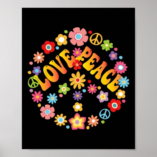 Peace Sign Love 60s 70s Groovy Hippie Costume Hall (Front)