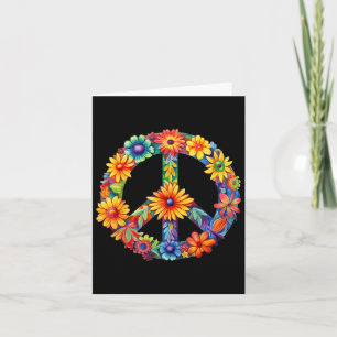 Peace Sign Love 60s 70s Groovy Hippie Costume Hall Card