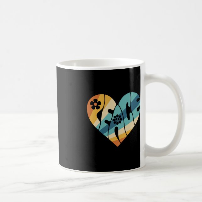 PEACE SIGN LOVE 60s 70s Groovy Hippie Costume Hall Coffee Mug (Right)