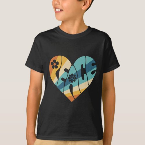 PEACE SIGN LOVE 60s 70s Groovy Hippie Costume Hall T_Shirt