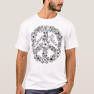 PEACE SIGN LOVE 60s 70s Hippie Halloween Costume T-Shirt