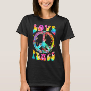 Peace Sign Love 60S 70S Tie Dye Hippie Costume T-Shirt