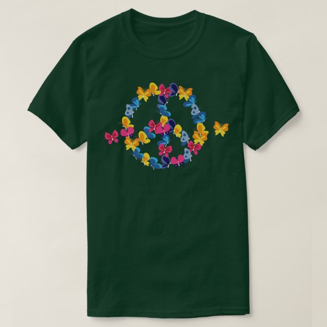 PEACE SIGN LOVE 60s 70s Tie Dye Hippie Halloween B T-Shirt (Design Front)