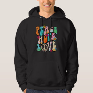 Peace Sign Love 60s 70s Tie Dye Hippie Halloween C Hoodie