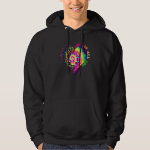 Peace Sign Love 60s 70s Tie Dye Hippie Halloween C Hoodie