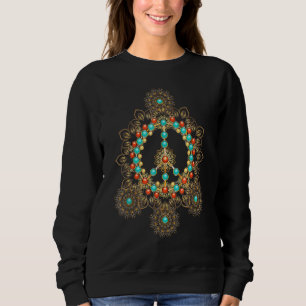 Peace Sign Love 60s 70s Tie Dye Hippie Halloween C Sweatshirt