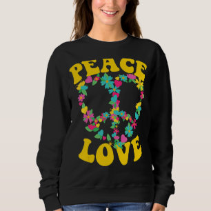 Peace Sign Love 60s 70s Tie Dye Hippie Halloween C Sweatshirt