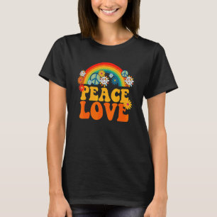 PEACE SIGN LOVE 60s 70s Tie Dye Hippie Halloween C T-Shirt