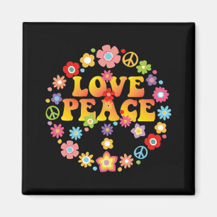 PEACE SIGN LOVE 60s 70s Tie The Hippie Costume Magnet