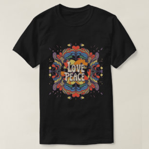 Peace Sign Love T Shirt   70s Hippie Costume