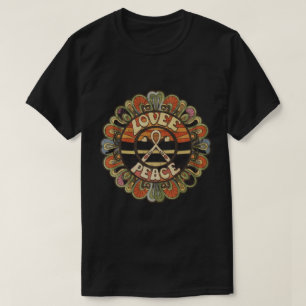 Peace Sign Love T Shirt 70s Hippie Costume