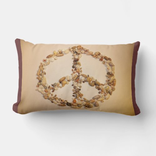 Peace sign lumbar pillow