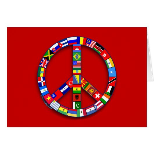 Peace Sign Made of Flags T-shirts, Mugs, Gifts (Front Horizontal)
