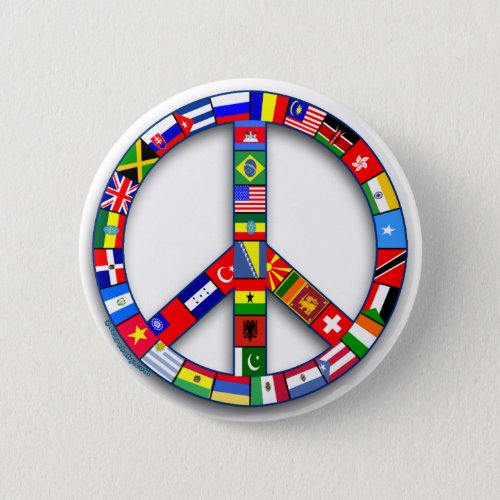 Peace Sign Made of Flags T_shirts Mugs Gifts Button