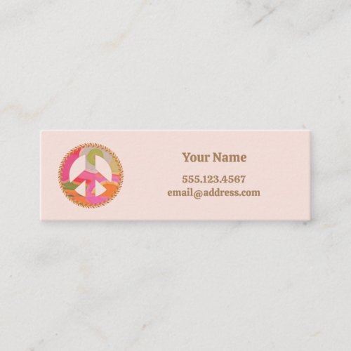 Peace Sign Mini Profile Card