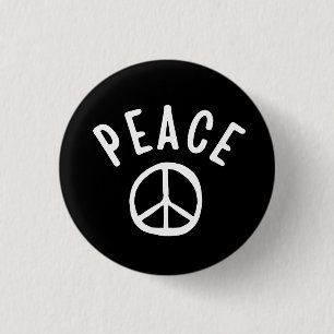 Peace Sign Minimal Graphic Button