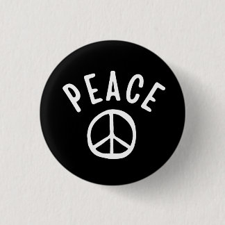 Peace Sign Minimal Graphic Button