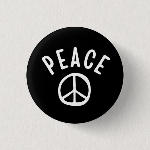 Peace Sign Minimal Graphic Button