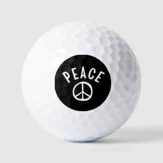 Peace Sign Minimal Graphic Golf Balls