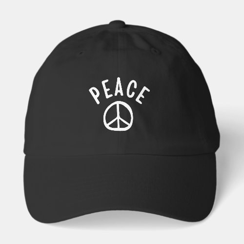 Peace Sign Minimal Graphic Hat