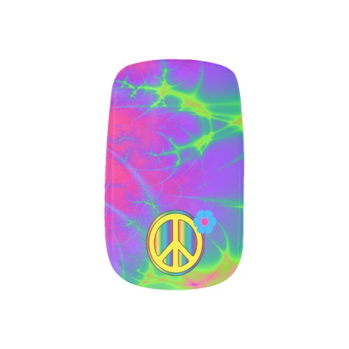 Peace Sign Minx Nail Art