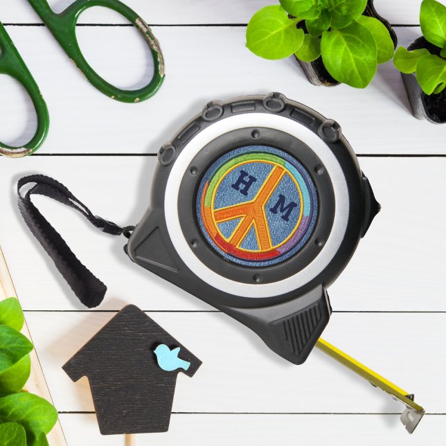 Peace Sign Monogram Tape Measure (Creator Uploaded)