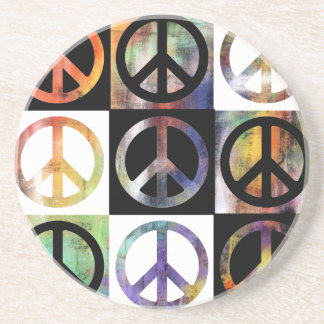 Peace Sign Mosaic Coaster