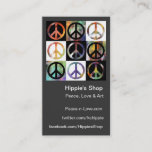 Peace Sign Mosaic Custom Business Cards