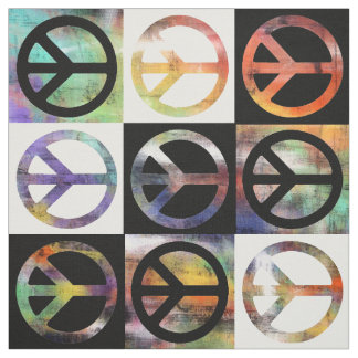 Peace Sign Mosaic Fabric